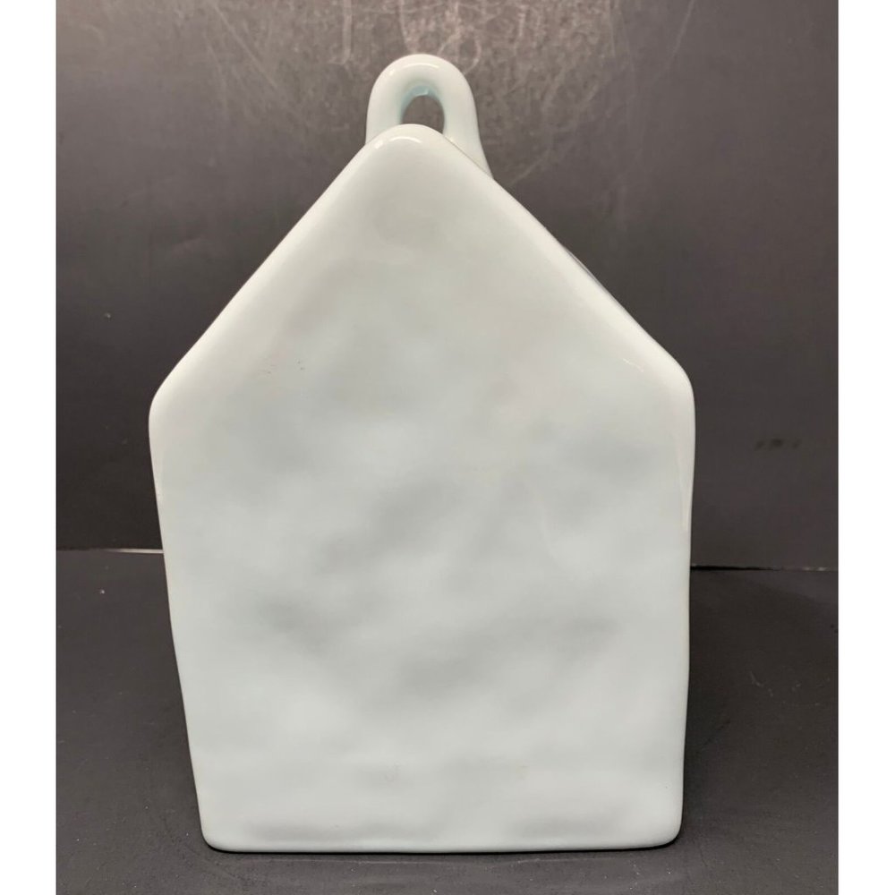 RAE DUNN SNOW DAY Light Blue Square Birdhouse LL Long Letter Farmhouse Magenta - Picture 3 of 8